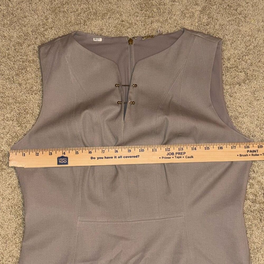 Elie Tahari beige business professional sheath dress size 10 - Picture 8 of 11